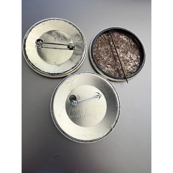 Lot of 3 Vintage Button Pins; I got Ferguson Fever, Village Inn, Pooch Power! - Picture 2 of 2